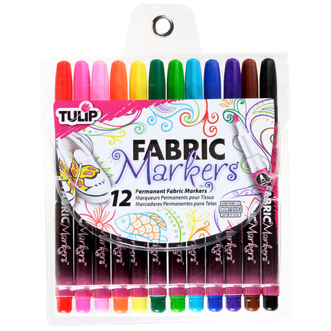 Tulip Fine Fabric Markers 12/Pkg