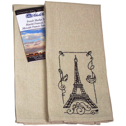 Charles Craft French Market Tea Towel 40 Count 15&quot;X25&quot;