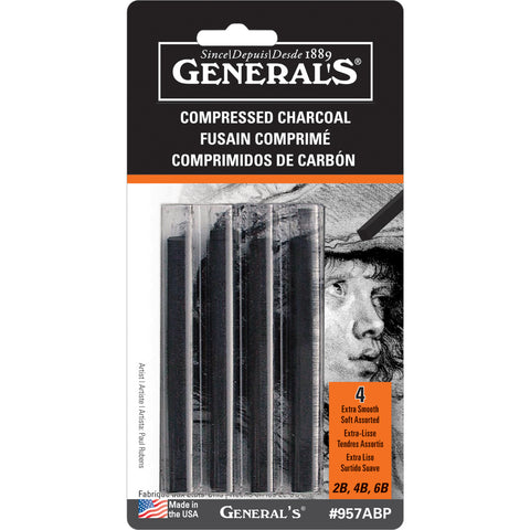 Compressed Charcoal Sticks 4/Pkg