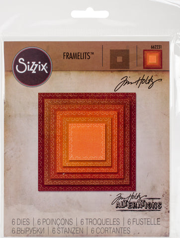 Sizzix Framelits Dies By Tim Holtz 6/Pkg