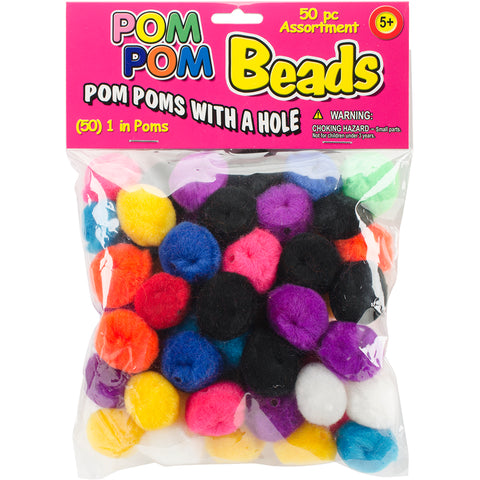 Pom-Pom Beads 1" 50/Pkg