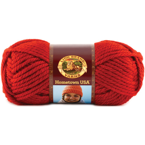 Lion Brand Yarn Hometown USA Acrylic Yarn, 3-Pack, Cincinnati Red