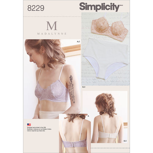 Simplicity Madalynne Misses Underwire Bras & Panties