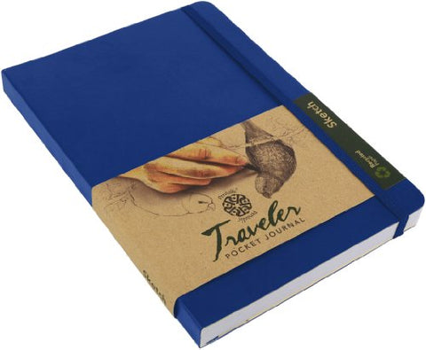 Pentalic Traveler Pocket Journal Sketch, 8" x 6", Royal Blue