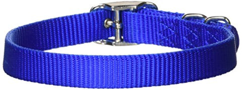 Hamilton 5/8-Inch by 18-Inch Single Thick Nylon Deluxe Dog Collar, Blue