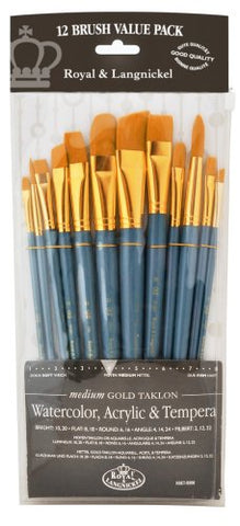 Royal Brush Manufacturing Royal and Langnickel Zip N' Close 12-Piece Brush Set in Vinyl Pouch