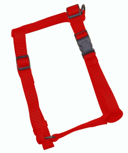 Hamilton Adjustable Comfort Nylon Dog Harness, Red, 1" x 30-40"