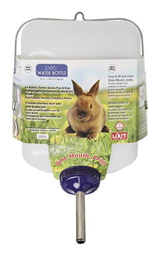Lixit 64 Wide Mouth All Weather Water Bottle for Rabbits (Pack of 1)