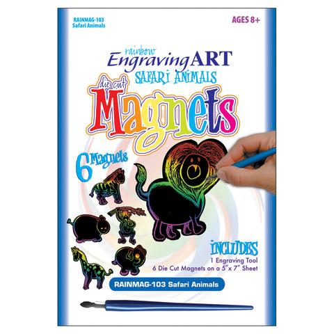Rainbow Foil Engraving Art Magnets