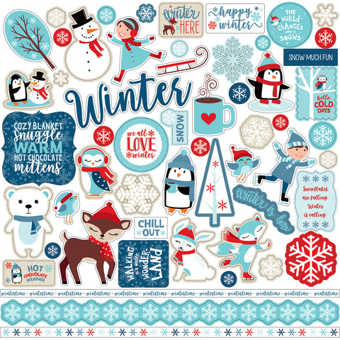 Celebrate Winter Cardstock Stickers 12&quot;X12&quot;