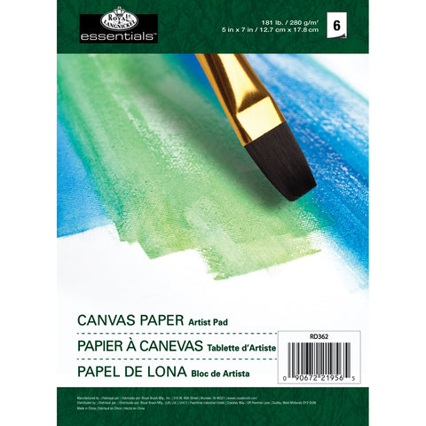 essentials(TM) Canvas Artist Paper Pad 5"X7"