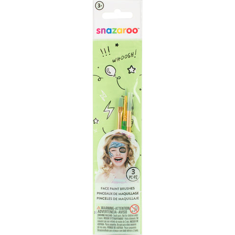 Snazaroo Face Paint Starter Brushes 3/Pkg