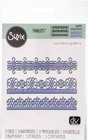 Sizzix Thinlits Dies By Luisa Elena Guillen-K 3/Pkg