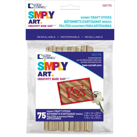 Simply Art Wood Skinny Craft Sticks