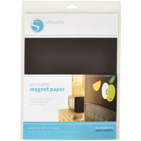 Silhouette Printable Magnet Paper 8.5"X11" 4/Pkg