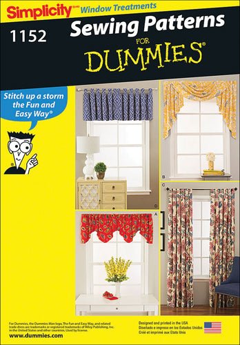 Simplicity Sewing Patterns For Dummies Window Treatments