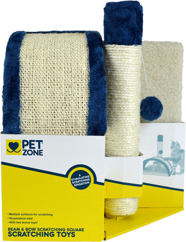 Pet Zone Beam & Bow Scratch Post Square