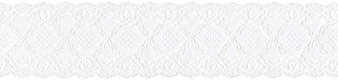May Arts Floral Lace W/Scalloped Edge 3"X20yd