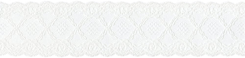 May Arts Floral Lace W/Scalloped Edge 3"X20yd