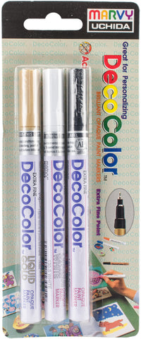 DecoColor Extra Fine Tip Markers 3/Pkg