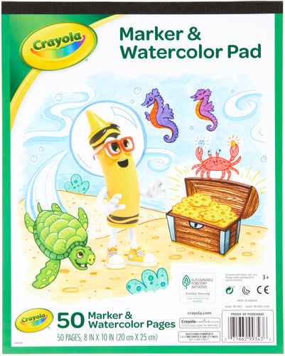 Crayola Marker & Watercolor Pad 10"X8"