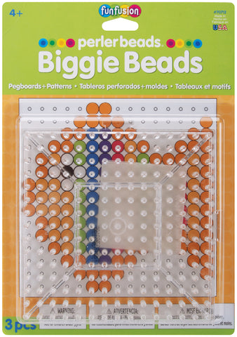 Perler BIGGIE Beads Pegboards 2/Pkg