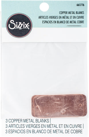 Sizzix Copper Metal Blanks 3/Pkg