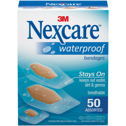Nexcare Waterproof Bandages 50/Pkg