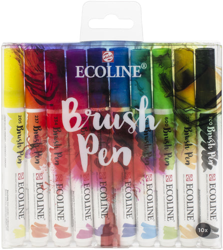 Ecoline Watercolour Brush Pen Set 10/Pkg