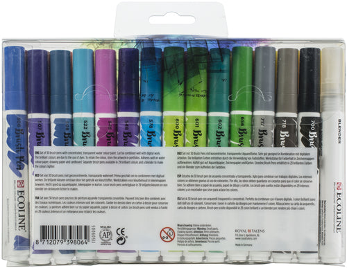 Ecoline Watercolour Brush Pen Set 30/Pkg