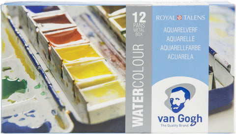 Van Gogh Watercolour 12 Pan Metal Pocket Box