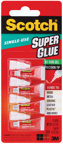Scotch Super Glue Gel 4/Pkg