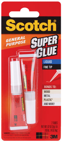 Scotch Super Glue Liquid 2/Pkg