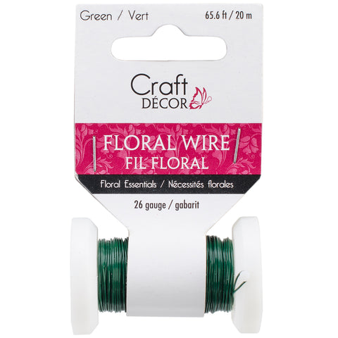 Spooled Floral Wire 26 Gauge 65'