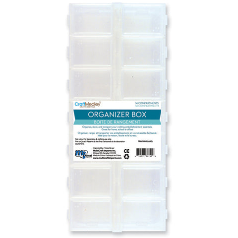 Organizer Box W/Snap Lids 14 Compartments