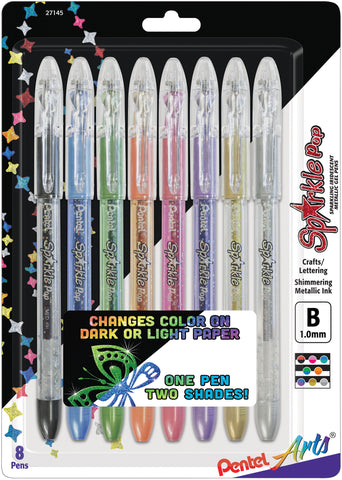 Pentel Sparkle Pop Metallic Gel Pens 1.0mm 8/Pkg