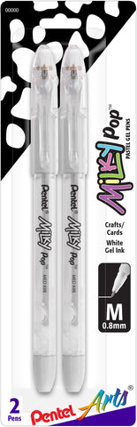 Pentel Milky Pop Pastel Gel Pens .8mm 2/Pkg