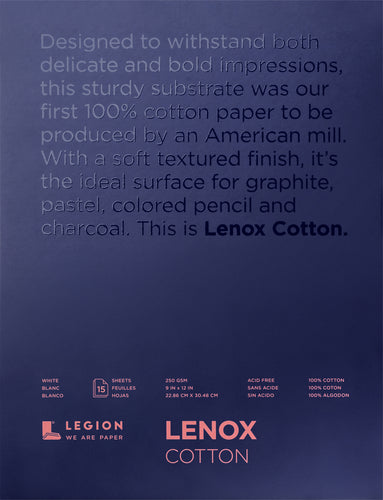 Lenox Paper Pad 9"X12" 15 Sheets/Pkg