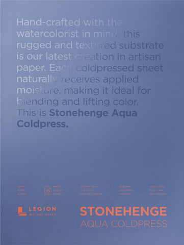 Stonehenge Aqua Block Coldpress Pad 18"X24" 15 Sheets/Pkg