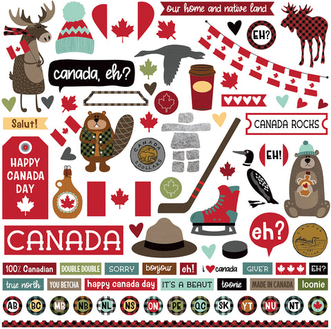 O Canada Stickers 12"X12"