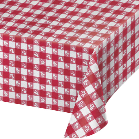 Gingham Plastic Tablecover 54"X108"