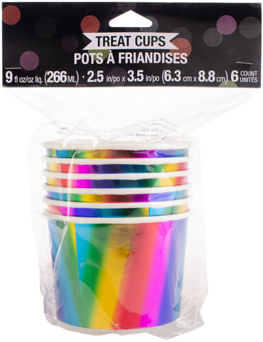 Rainbow Foil Treatcups 6/Pkg