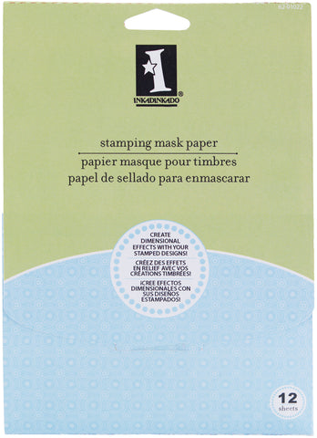 Inkadinkado Stamping Mask Paper 7"X5" 12/Pkg