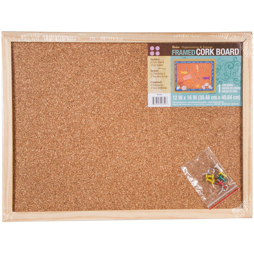 Framed Cork Memo Board 12"X16"