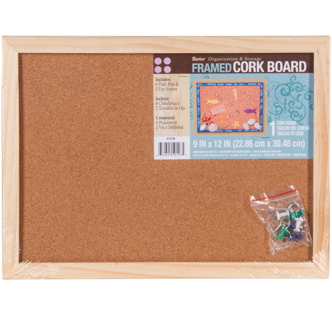 Framed Cork Memo Board 9"X12"