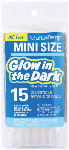 Multi-Temp Glow-In-The-Dark Mini Glue Sticks