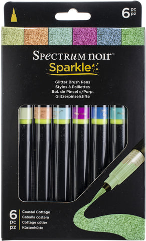 Spectrum Noir Sparkle Glitter Brush Pens 6/Pkg