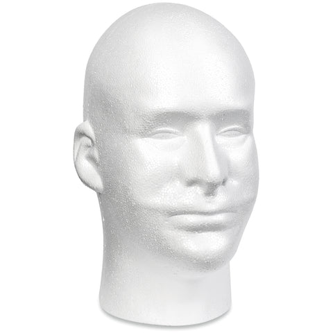 Styrofoam Male Head Bulk