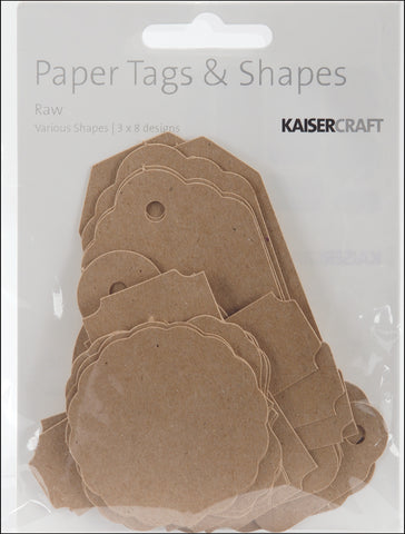 Kaisercraft Paper Tags & Shapes 24/Pkg