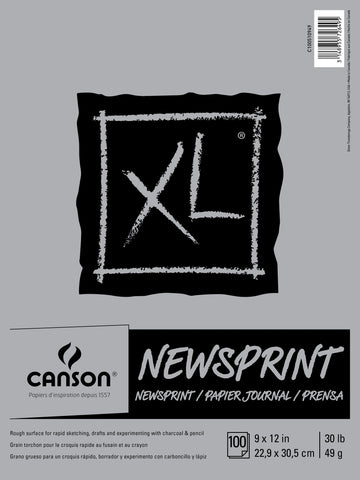 Canson XL Rough Newsprint Paper Pad 9&quot;X12&quot;